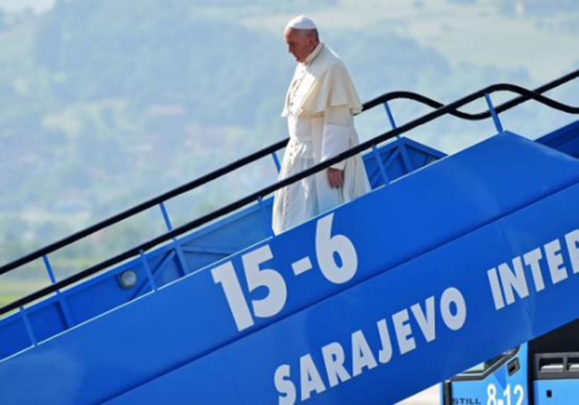 Papa Francisc se află în vizită la Sarajevo