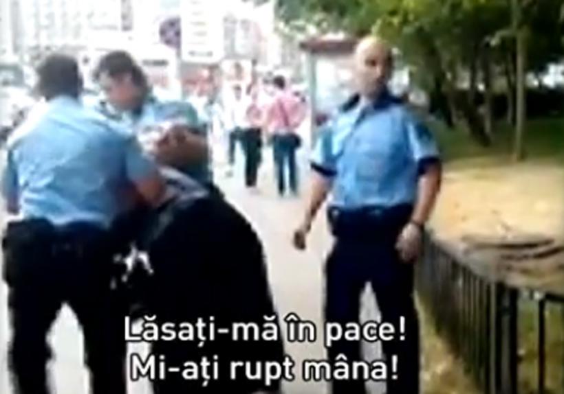 Polițiști din Capitală brutalizează o femeie pe stradă. Scene ȘOCANTE (VIDEO)