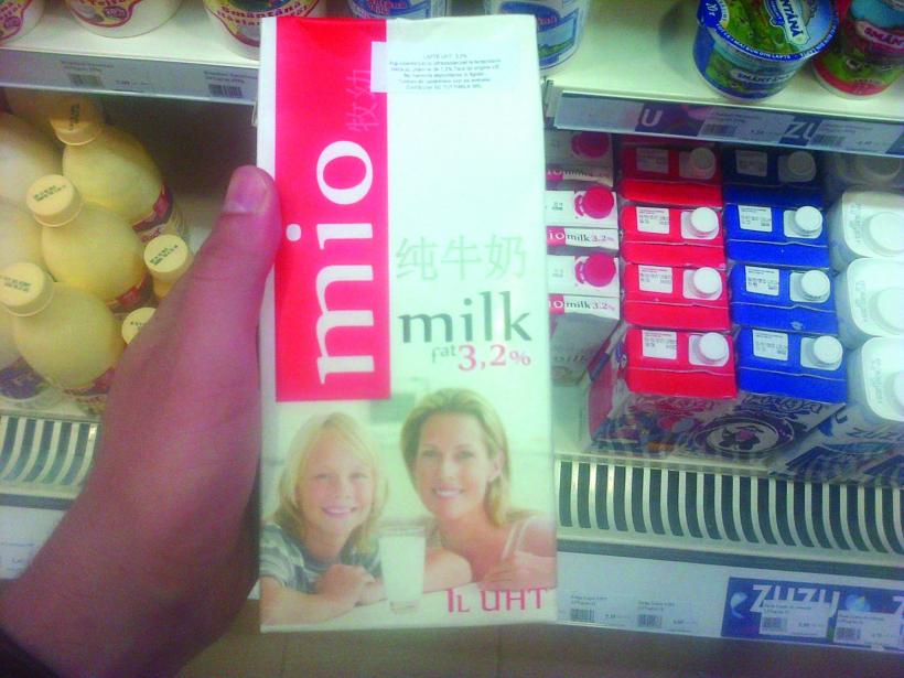 Lapte polonez cu etichetă chineză