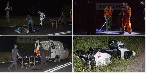 ACCIDENT GRAV de motocicletă, în judeţul Timiş, cu doi morţi şi un rănit