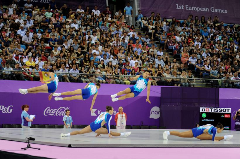 Jocurilor Europene 2015 de la Baku. Argint la gimnastică aerobică