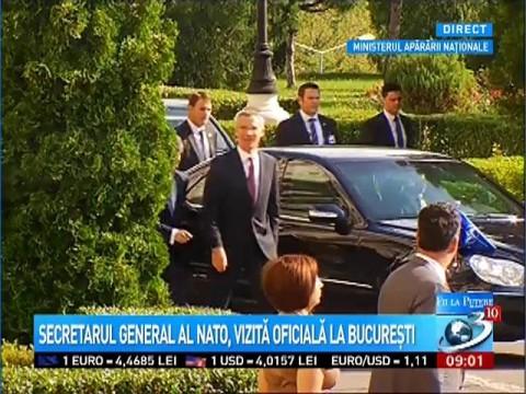 Secretarul general al NATO, Jens Stoltenberg, în vizită oficială în România