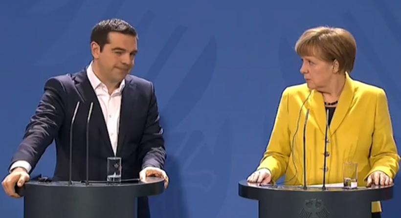 Parodierea unui discurs comun, Tsipras - Merkel (VIDEO)