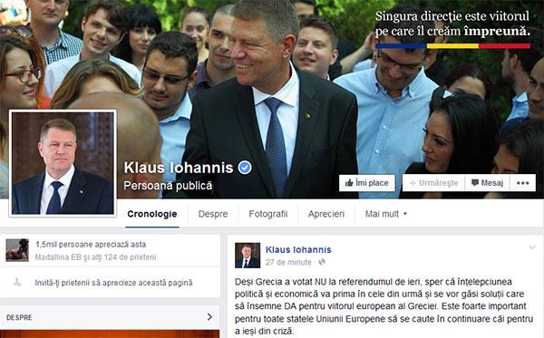 Reacția lui Klaus Iohannis, după referendumul din Grecia