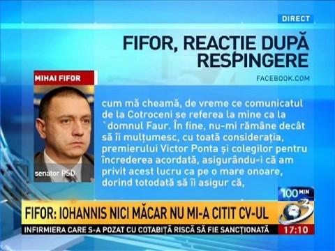 Respinsul Mihai Fifor, replică dură pentru Klaus Iohannis