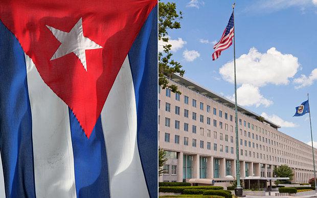 Drapelul cubanez a fost arborat la Departamentul de Stat al SUA