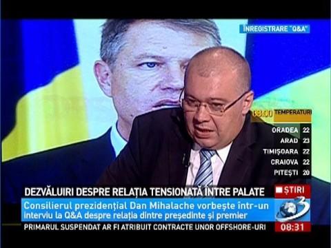 Consilierul prezidenţial Dan Mihalache, dezvăluiri exclusive despre relaţia tensionată dintre palate