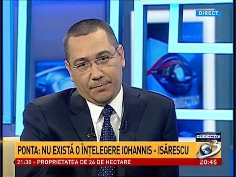 Ponta: Nu există o înţelegere Iohannis-Isărescu