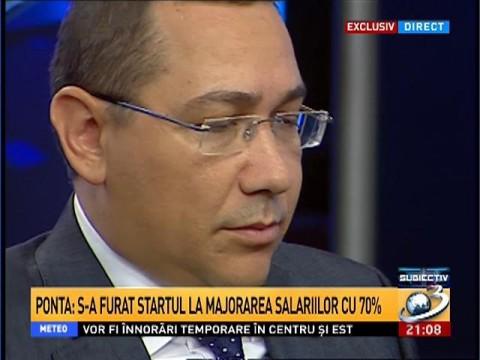 Victor Ponta, despre măririle salariale din Guvern, Parlament și Preşedinţie: &quot;Se mai fură startul