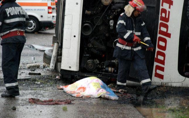 Brăila. Şoferul turc al autocarului răsturnat a fugit din România! A primit mandat de arestare în lipsă