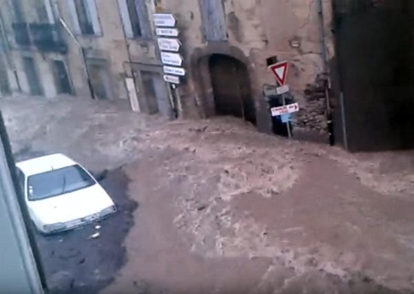VIDEO - POTOP în sudul Franţei. A plouat în 3 ore cât în 3 luni