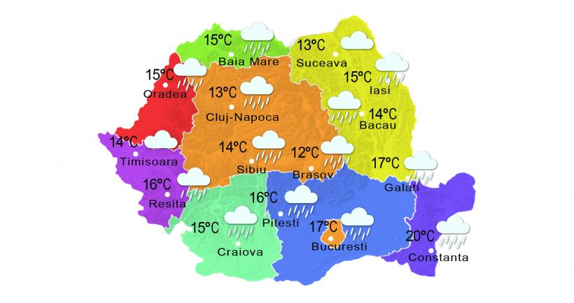 Prognoza METEO 28 septembrie. Ploi abundente în Oltenia şi Muntenia