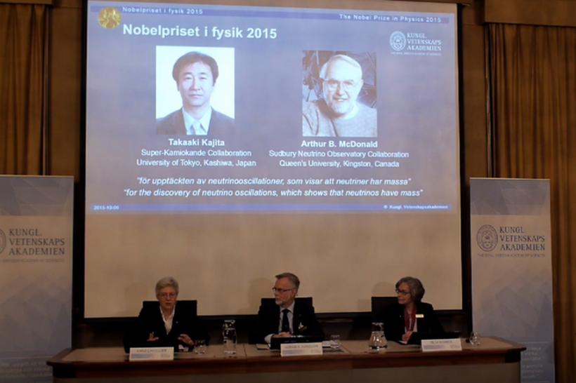 Takaaki Kajita şi Arthur B. McDonald au câştigat Premiul Nobel pentru Fizică
