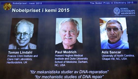 Tomas Lindahl, Paul Modrich şi Aziz Sancar au câştigat Premiul Nobel pentru Chimie