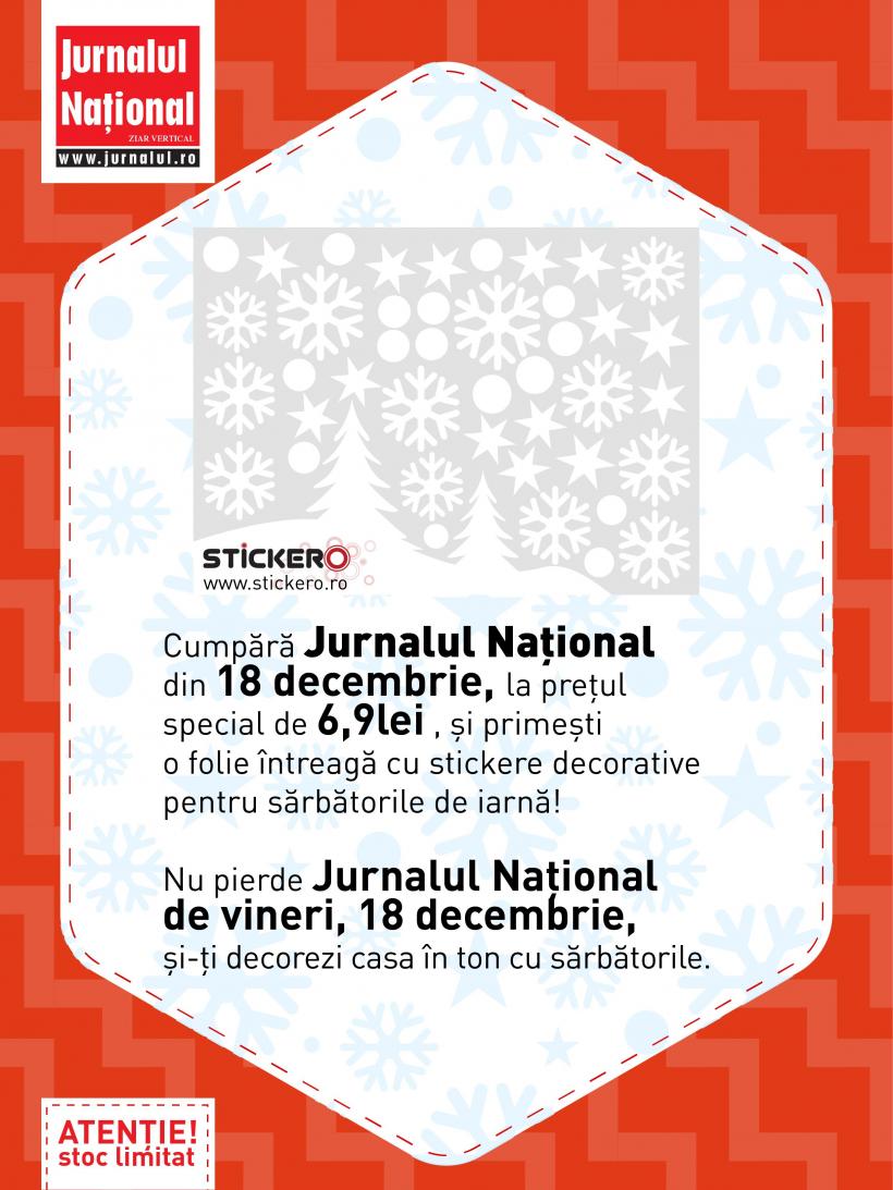 Jurnalul National iti ofera stickere decorative pentru sarbatorile de iarna