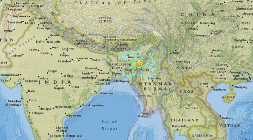 Cutremur de 6.8 în nord-estul Indiei