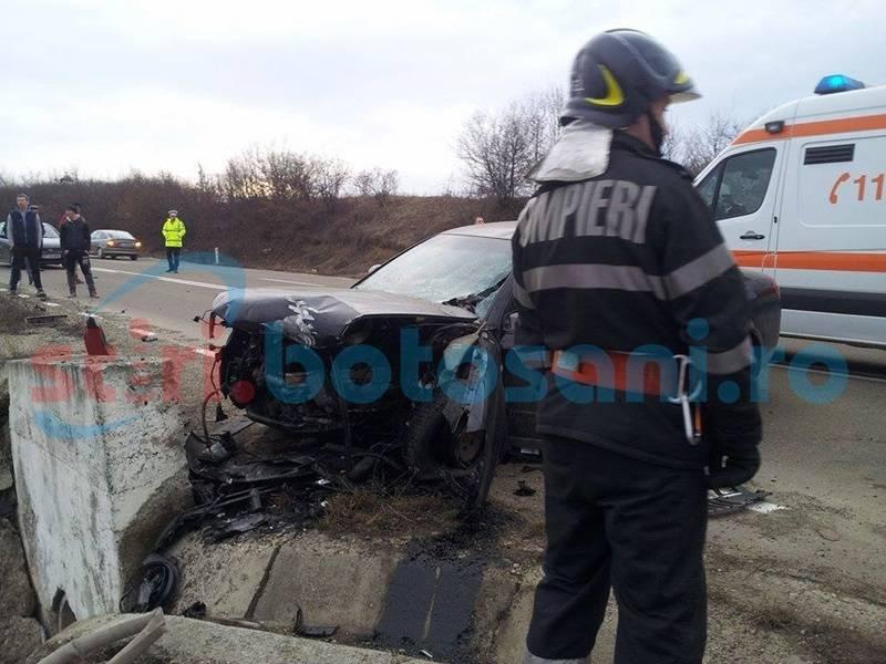 Botoşani: Tânăr de 28 de ani, mort într-un accident rutier care a avut loc la Orăşeni Deal