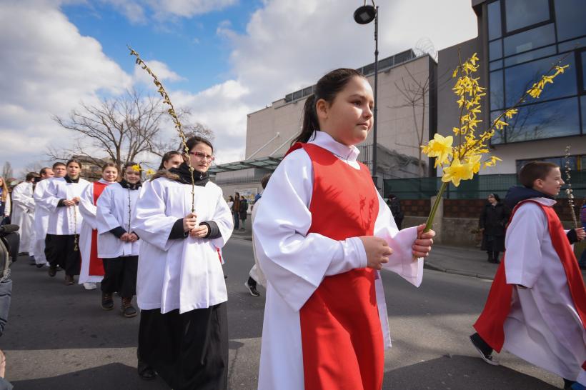 GALERIE FOTO. Procesiune în Bucureşti de Floriile catolice 18532113