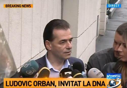  Ludovic Orban, cele mai importante declaraţii la ieşirea din sediul DNA