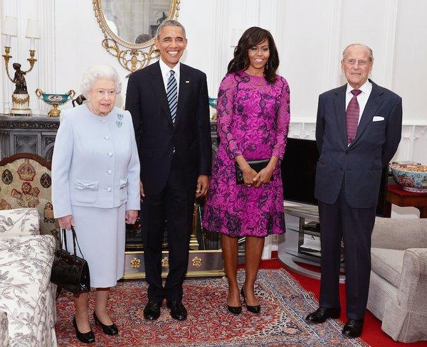 Soţii Obama au sosit la castelul Windsor pentru un dejun privat cu suverana britanică 