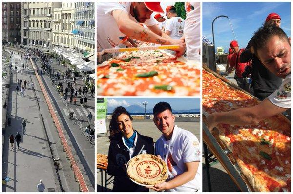 Cea mai lungă pizza din lume a intrat în cartea recordurilor