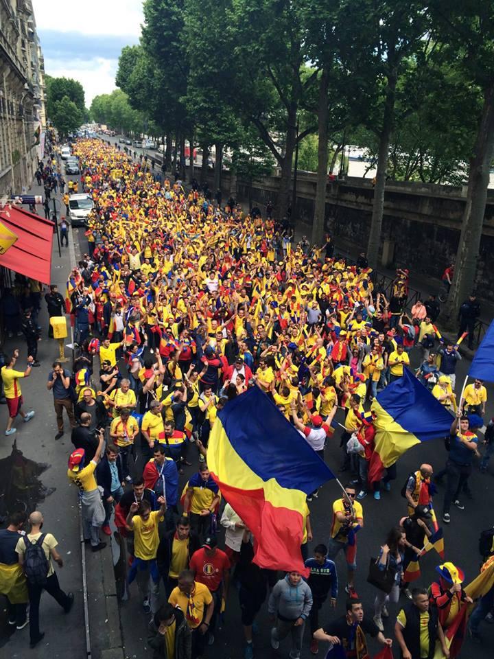 EURO 2016 - Imaginea zilei - Suporterii români se duc spre stadionul Parc des Princes