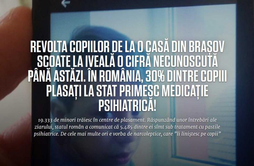 Tolo.ro: În România, 30% dintre copiii plasați la stat primesc medicație psihiatrică. Psihiatru: E o crimă!