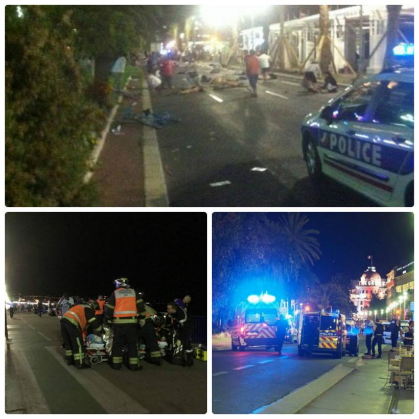 Atentat la Nisa: O mașină a intrat în mulțime de Ziua Națională a Franței. 84 de morți, zeci de răniți, șoferul camionului a fost împușcat 