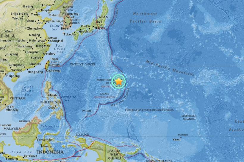 Un cutremur de 7,7 grade s-a produs în Insulele Mariane de Nord (USGS) 