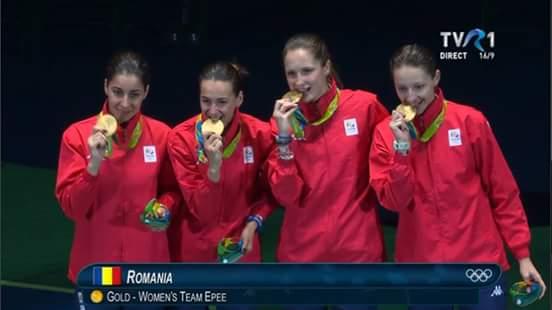 OLIMPIADĂ. Scrimă: Echipa feminină de spadă a României, medaliată cu aur la Rio