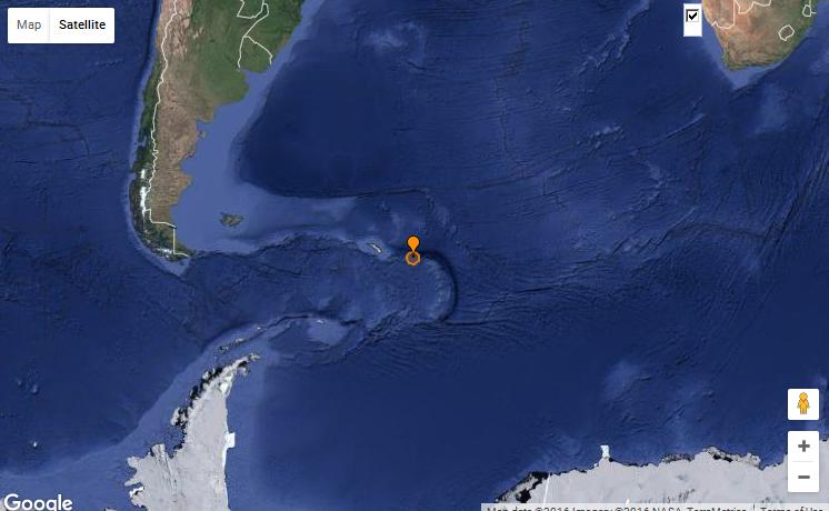 Cutremur cu magnitudinea 7,4 în Insulele Georgia de Sud (Atlanticul de Sud) 