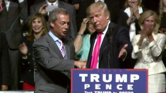 Fostul lider Ukip, Nigel Farage, şi-a exprimat sprijinul pentru Donald Trump, la un miting electoral în SUA 