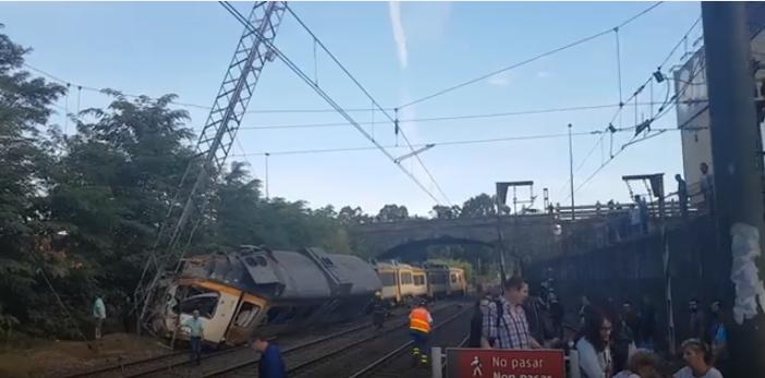 Accident feroviar în Spania soldat cu trei morți. VIDEO