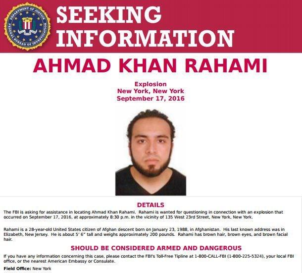 SUA: Poliţia caută un bărbat de 28 de ani în legătură cu atentatul de la New York