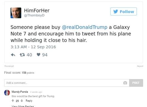 Cele mai bune glume pe seama Samsung Galaxy Note 7 18552781