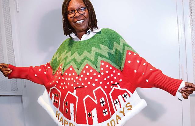 Whoopi Goldberg pregăteşte lansarea unei colecţii de pulovere pentru sărbătorile de iarnă 
