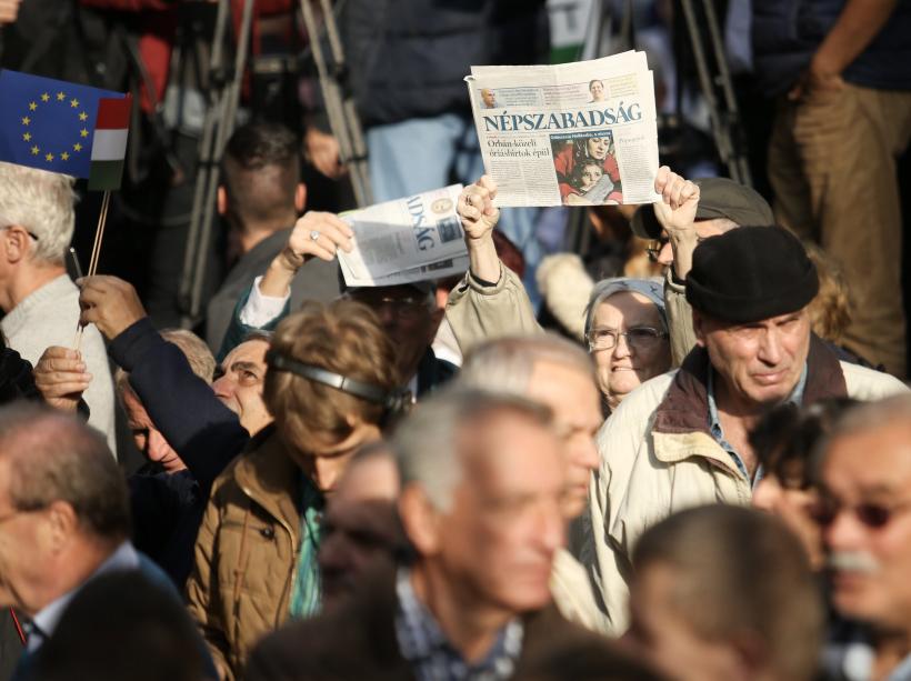 Ungaria: Mii de persoane au manifestat la Budapesta pentru libertatea presei 