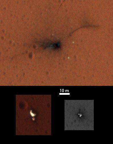 Agenţia Spaţială Europeană a dezvăluit prima fotografie color în urma impactului modulului Schiaparelli cu suprafaţa Marte