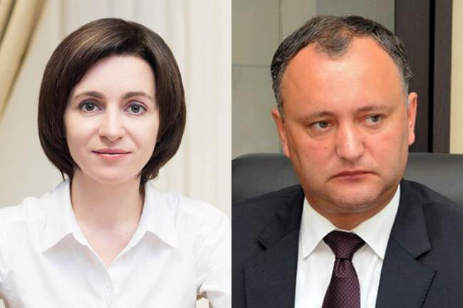 Alegeri în Republica Moldova: S-a stabilit diferenţa de voturi dintre Igor Dodon şi Maia Sandu