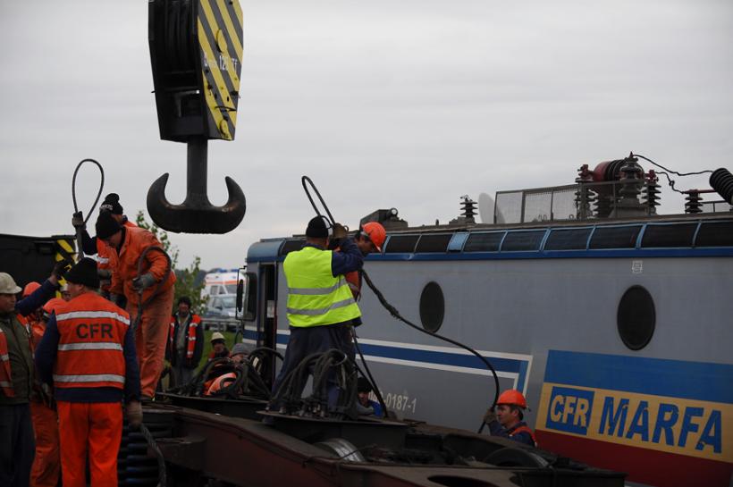 Harghita: Tren marfar încărcat cu azotat de amoniu, deraiat la Ditrău