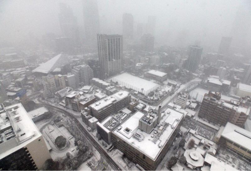 După 54 de ani, Tokyo s-a trezit sub un strat consistent de zăpadă