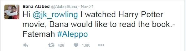 GALERIE FOTO! Scriitoarea britanică J.K. Rowling i-a trimis unei fetiţe din Siria un e-book cu toate volumele lui Harry Potter 18558047