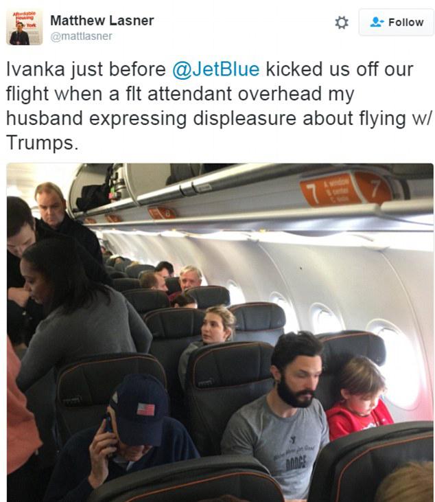Un pasager, dat afară din avion pe aeroportul din New York după ce a strigat la Ivanka Trump