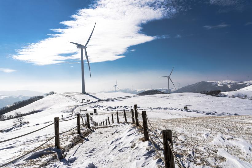 Viscolul din Dobrogea turează la maxim energia eoliană