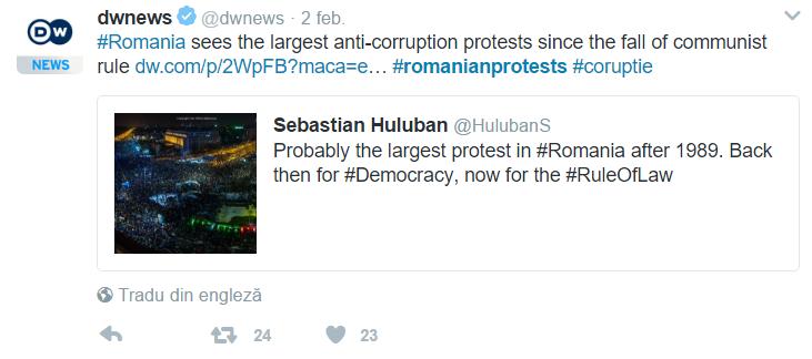 Oameni din întreaga lume își arată solidaritatea față de români 18566035