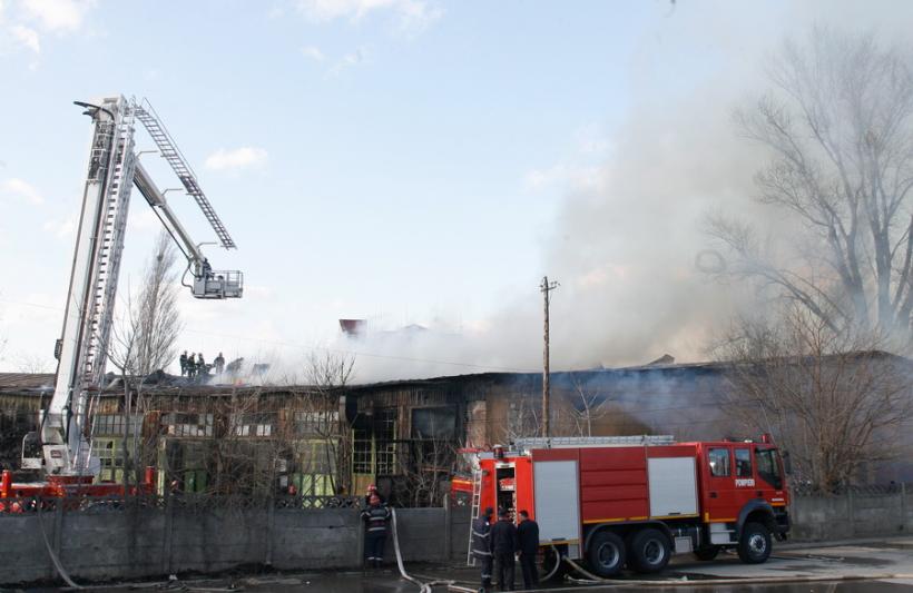 Incendiu la o fabrică de conserve din Glina