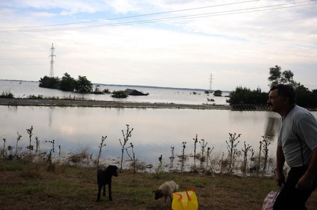 Terenuri agricole inundate, în județul Vaslui, după deversarea râului Elan 