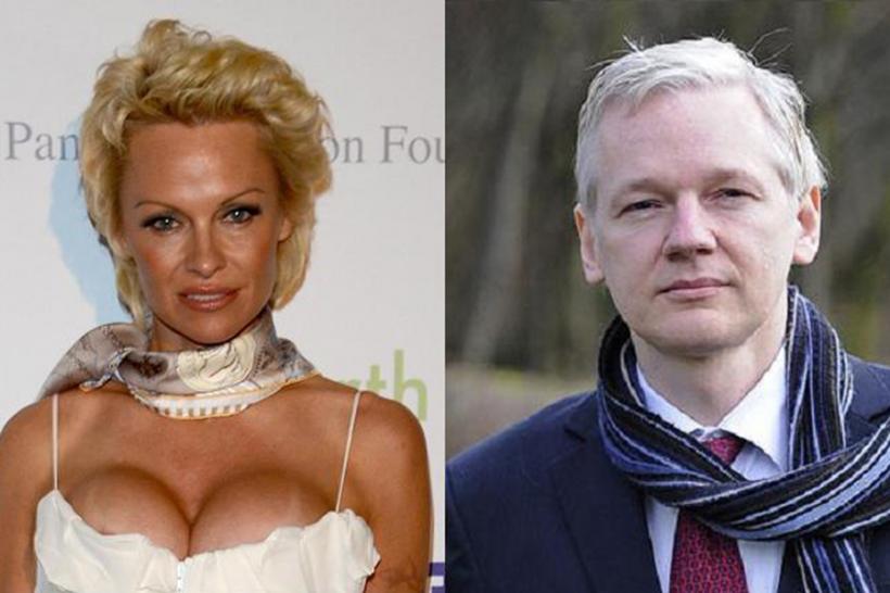 Pamela Anderson ar avea o relaţie cu Julian Assange