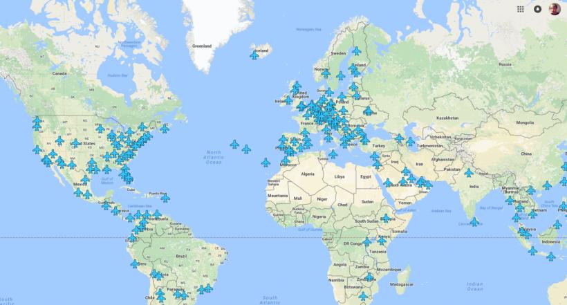 Această hartă arată parolele Wi-Fi din aeroporturile din întreaga lume