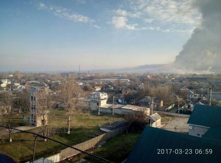 Incendiu la un depozit de arme în Ucraina: Un mort, spaţiul aerian închis